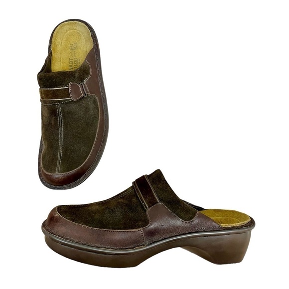 Naot Capetown Brown Suede Clogs - Women’s  Size 41 EU or US 10 - Picture 1 of 13